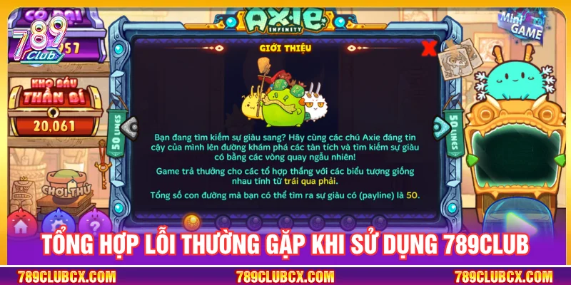 Các lỗi thường gặp được hướng dẫn 789CLUB lưu ý đến người chơi