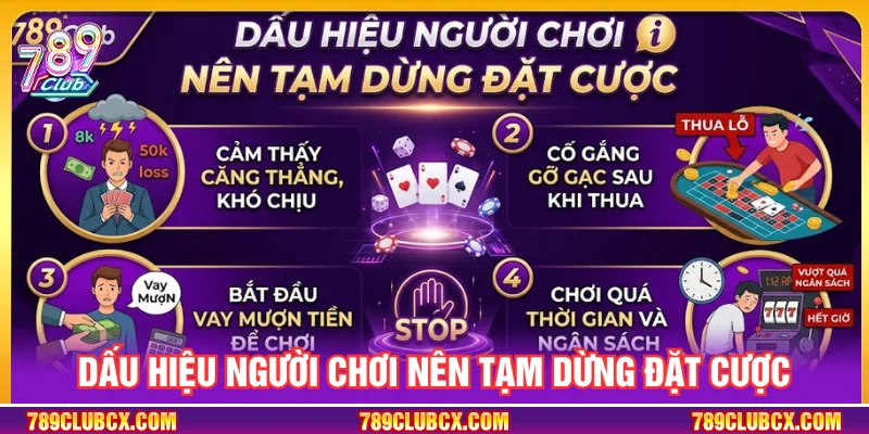 Dấu hiệu cược thủ nên dừng đặt cược để tránh mất kiểm soát khi cá cược online